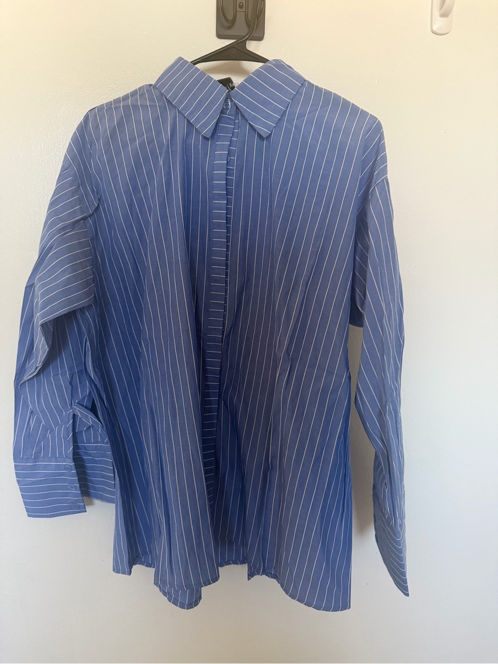 Princess Polly Blue Pinstripe Women's Button-Down Shirt